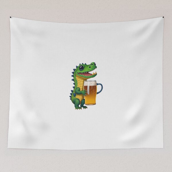 Item preview, Cute Baby Croc With A Beer Mug designed and sold by likbatonboot.