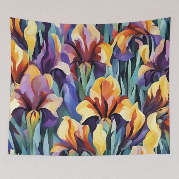 Item preview, Abstract Colorful Irises Pattern designed and sold by calibrit.