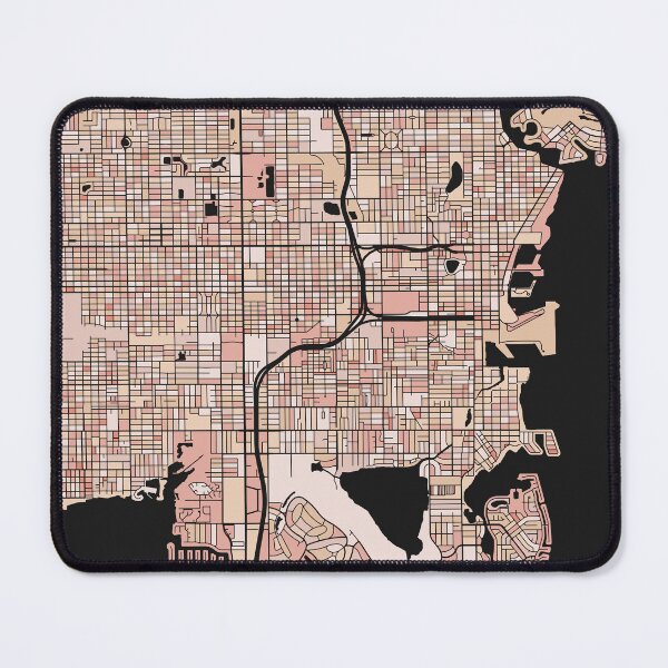 Item preview, St. Petersburg Map Pattern in Soft Pink Pastels designed and sold by PatternMaps.