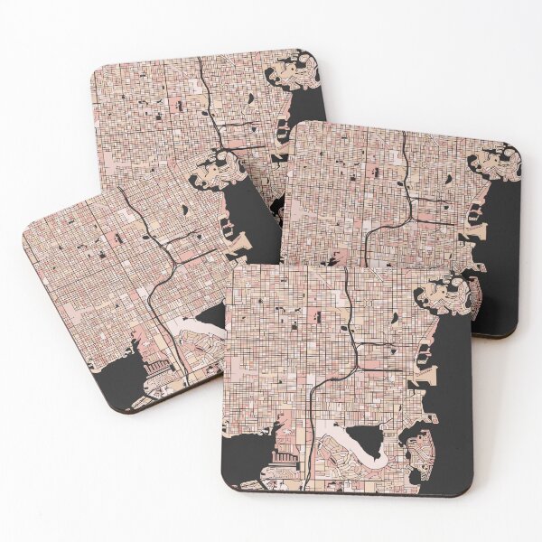 Item preview, St. Petersburg Map Pattern in Soft Pink Pastels designed and sold by PatternMaps.