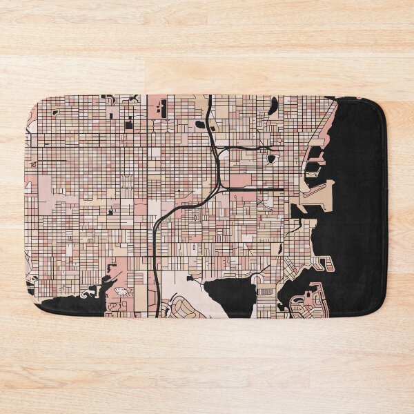 Item preview, St. Petersburg Map Pattern in Soft Pink Pastels designed and sold by PatternMaps.