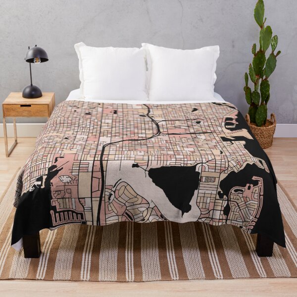 Item preview, St. Petersburg Map Pattern in Soft Pink Pastels designed and sold by PatternMaps.