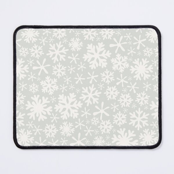 Item preview, Silver Christmas snowflakes on white grey snow winter wonderland designed and sold by blomastudios.