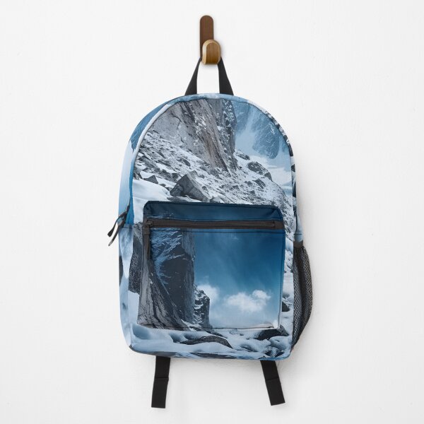 Item preview, mountain landscape photo of a steep couloir in a high alpine environment designed and sold by aiartbay.