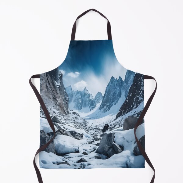 Item preview, mountain landscape photo of a steep couloir in a high alpine environment designed and sold by aiartbay.