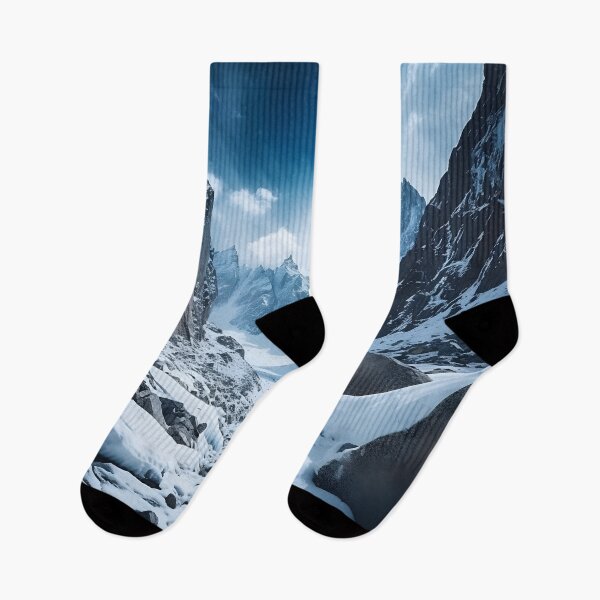 Item preview, mountain landscape photo of a steep couloir in a high alpine environment designed and sold by aiartbay.