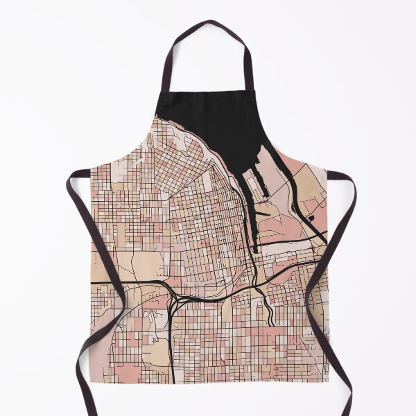 Item preview, Tacoma Map Pattern in Soft Pink Pastels designed and sold by PatternMaps.