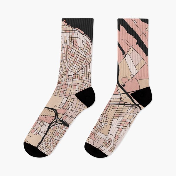 Item preview, Tacoma Map Pattern in Soft Pink Pastels designed and sold by PatternMaps.