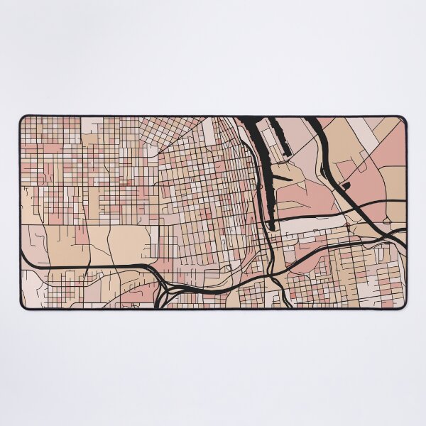 Item preview, Tacoma Map Pattern in Soft Pink Pastels designed and sold by PatternMaps.