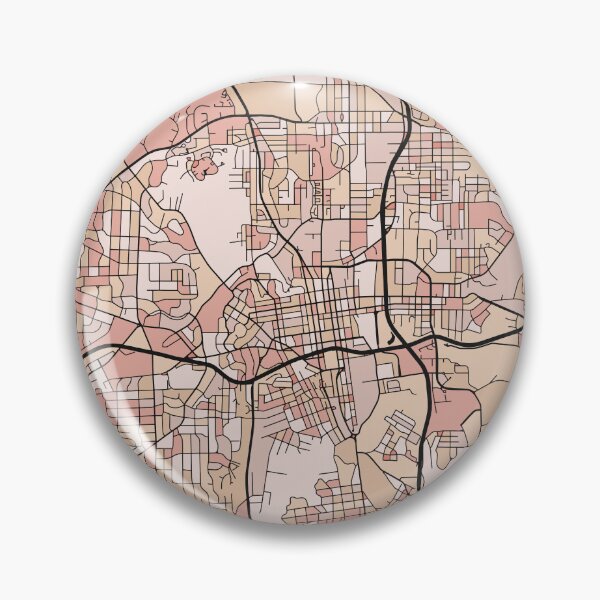 Artikelvorschau, Winston-Salem-Kartenmuster in zartrosa Pastelltönen entworfen und verkauft von PatternMaps.