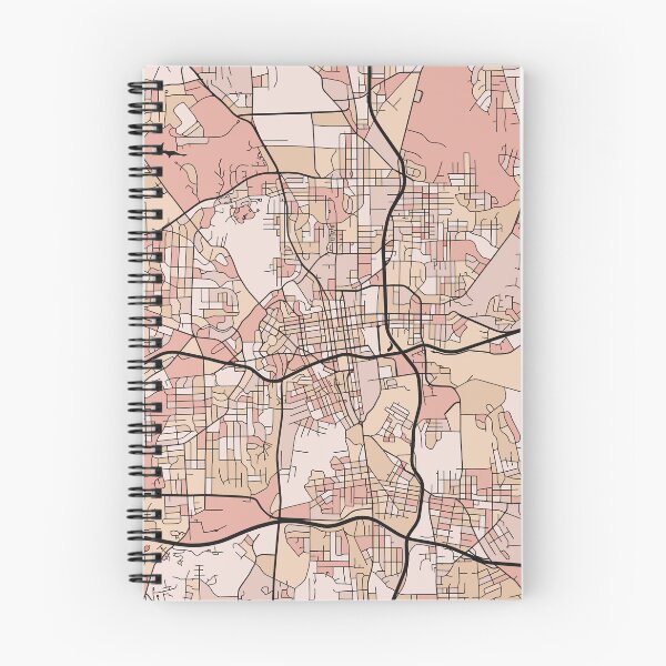 Item preview, Patrón de mapa de Winston-Salem en pasteles de color rosa suave designed and sold by PatternMaps.