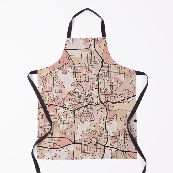 Item preview, Winston-Salem Map Pattern in Soft Pink Pastels designed and sold by PatternMaps.