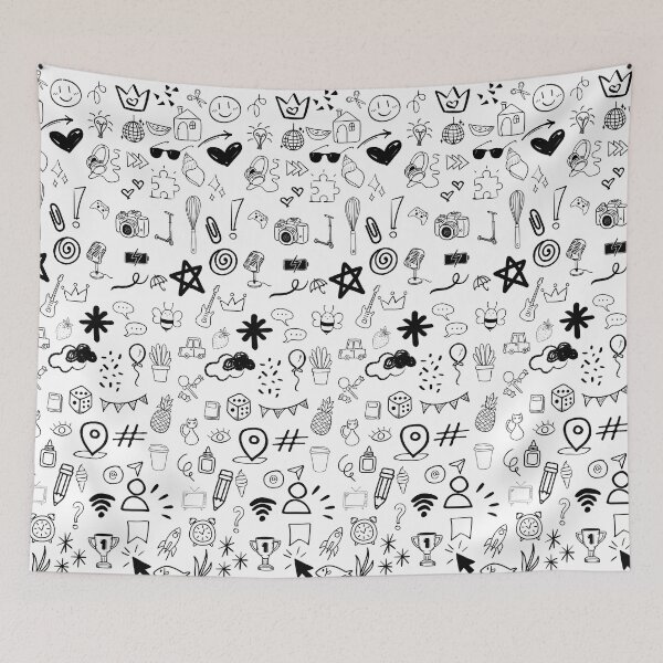 Item preview, Morgan Vibes - Oodles of Doodles (Black on White) designed and sold by Speck-and-Taddy.