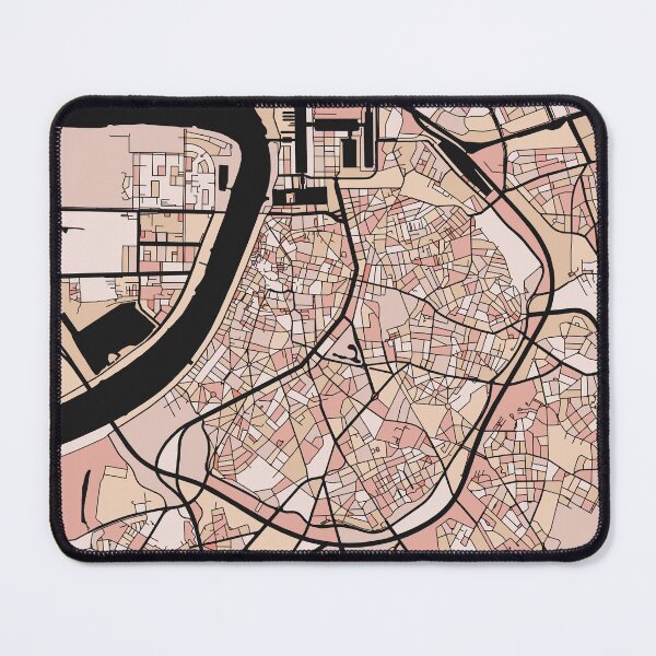 Item preview, Antwerp Map Pattern in Soft Pink Pastels designed and sold by PatternMaps.
