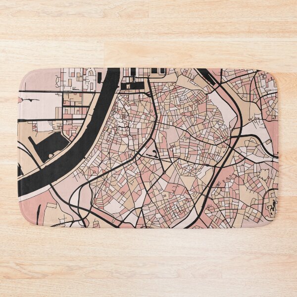 Item preview, Antwerp Map Pattern in Soft Pink Pastels designed and sold by PatternMaps.