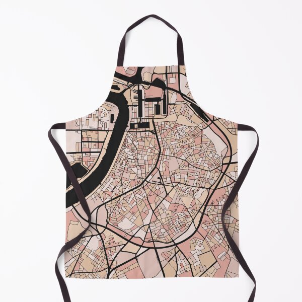Item preview, Antwerp Map Pattern in Soft Pink Pastels designed and sold by PatternMaps.