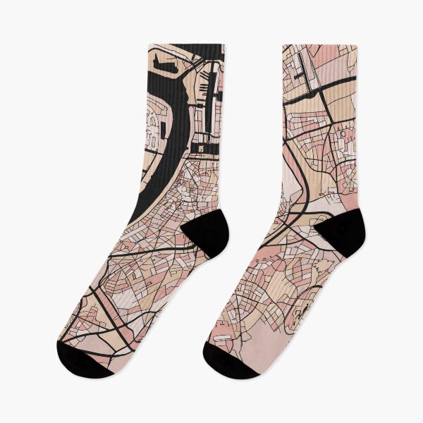 Item preview, Antwerp Map Pattern in Soft Pink Pastels designed and sold by PatternMaps.
