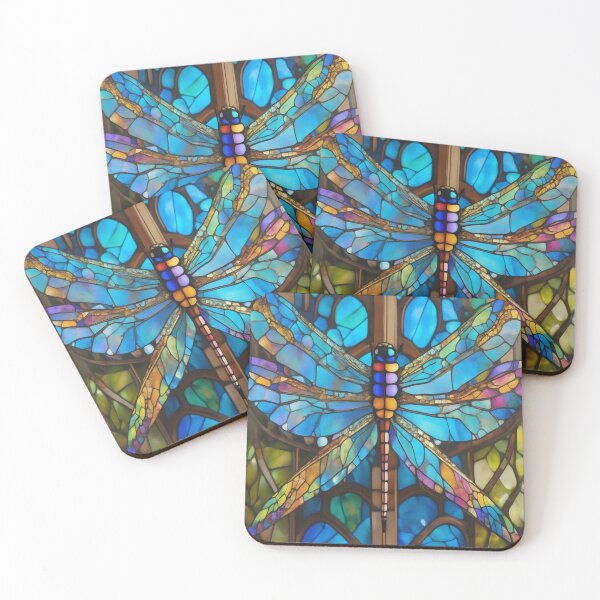 Item preview, Dragonfly Stained Glass Art designed and sold by druidwolfart.