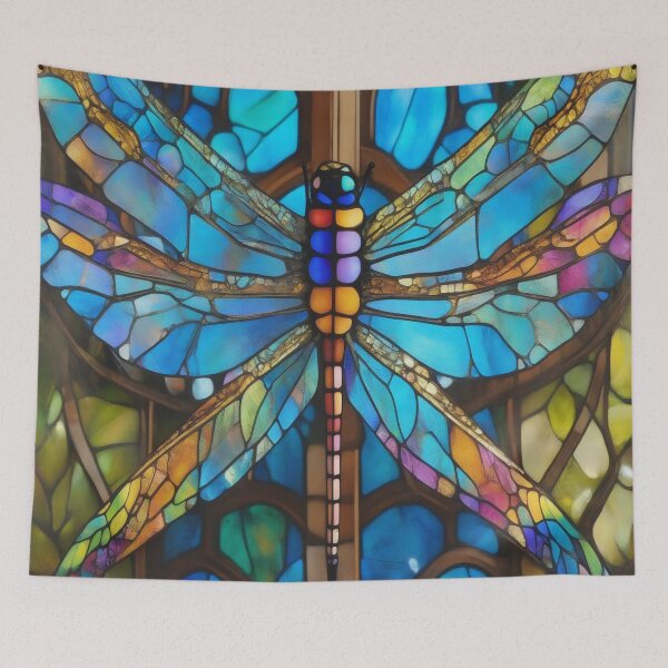Item preview, Dragonfly Stained Glass Art designed and sold by druidwolfart.