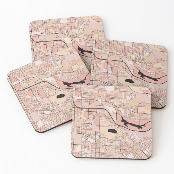 Item preview, Burnaby Map Pattern in Soft Pink Pastels designed and sold by PatternMaps.