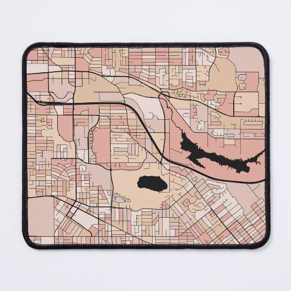 Item preview, Burnaby Map Pattern in Soft Pink Pastels designed and sold by PatternMaps.