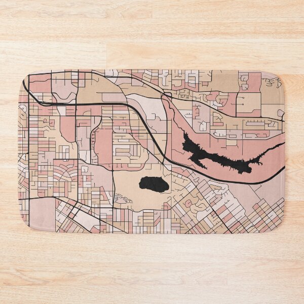 Item preview, Burnaby Map Pattern in Soft Pink Pastels designed and sold by PatternMaps.