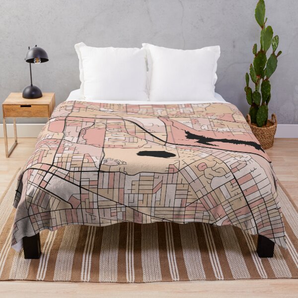 Item preview, Burnaby Map Pattern in Soft Pink Pastels designed and sold by PatternMaps.