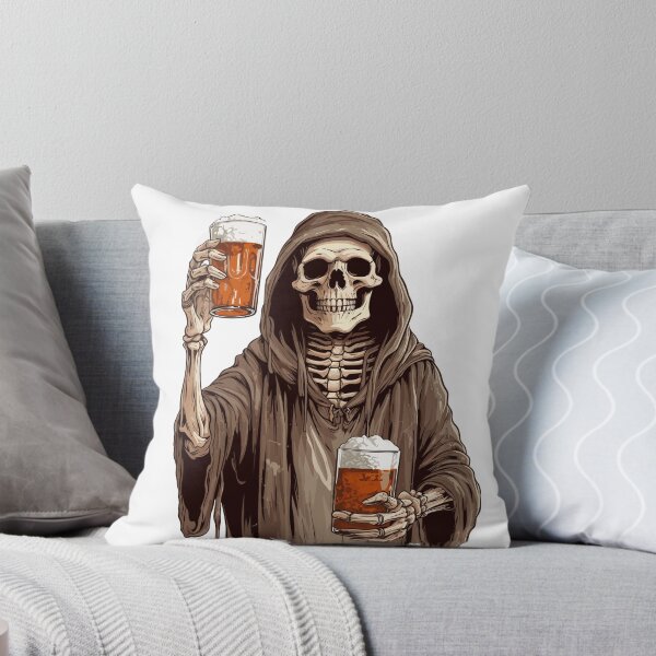 Item preview, a beer with a skeleton, Halloween designed and sold by ALAMINE1981.