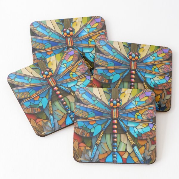 Item preview, Dragonfly Stained Glass Art designed and sold by druidwolfart.