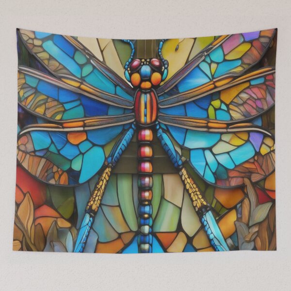 Item preview, Dragonfly Stained Glass Art designed and sold by druidwolfart.
