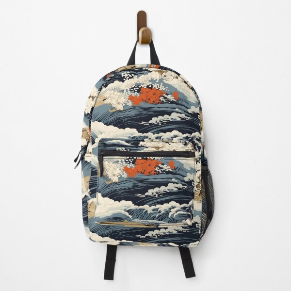 Item preview, Hokusai inspired bark cloth print 03 designed and sold by okeyjet.