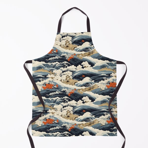 Item preview, Hokusai inspired bark cloth print 03 designed and sold by okeyjet.