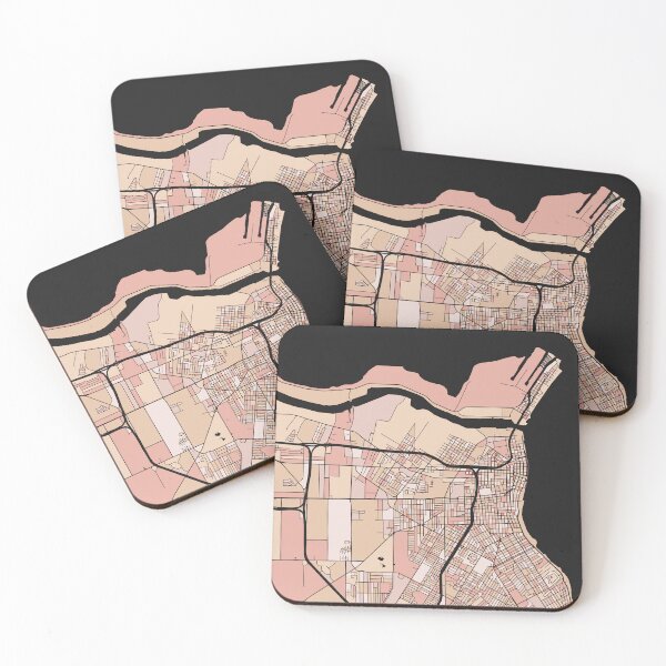 Item preview, Corpus Christi Map Pattern in Soft Pink Pastels designed and sold by PatternMaps.