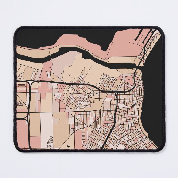 Item preview, Corpus Christi Map Pattern in Soft Pink Pastels designed and sold by PatternMaps.