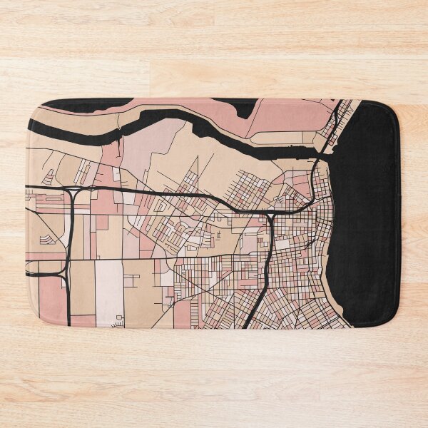Item preview, Corpus Christi Map Pattern in Soft Pink Pastels designed and sold by PatternMaps.