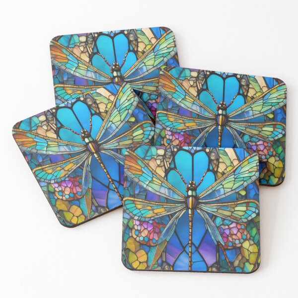 Item preview, Dragonfly Stained Glass Art designed and sold by druidwolfart.