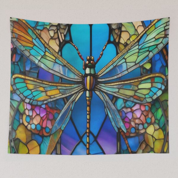 Item preview, Dragonfly Stained Glass Art designed and sold by druidwolfart.