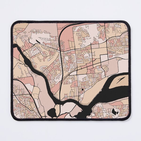Item preview, Gatineau Map Pattern in Soft Pink Pastels designed and sold by PatternMaps.