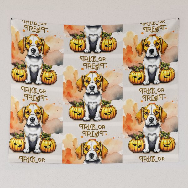 Item preview, Beagles on spooky Halloween designed and sold by Artcollectionus.