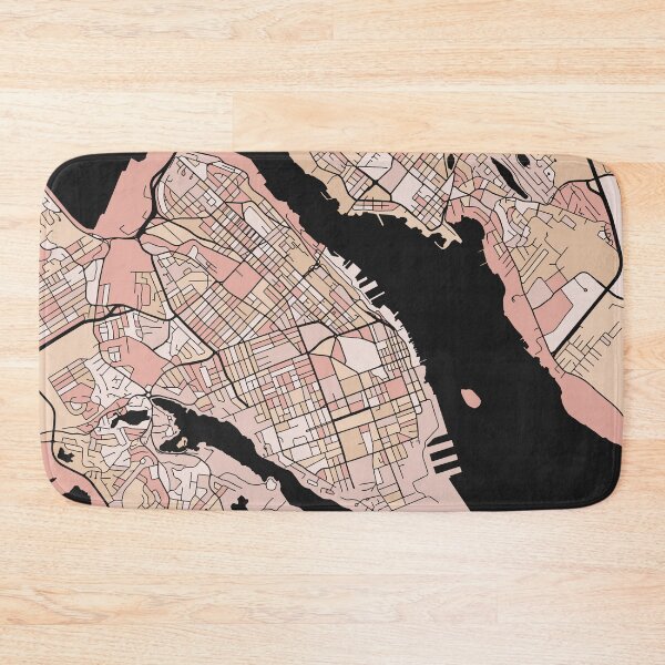 Item preview, Halifax Map Pattern in Soft Pink Pastels designed and sold by PatternMaps.