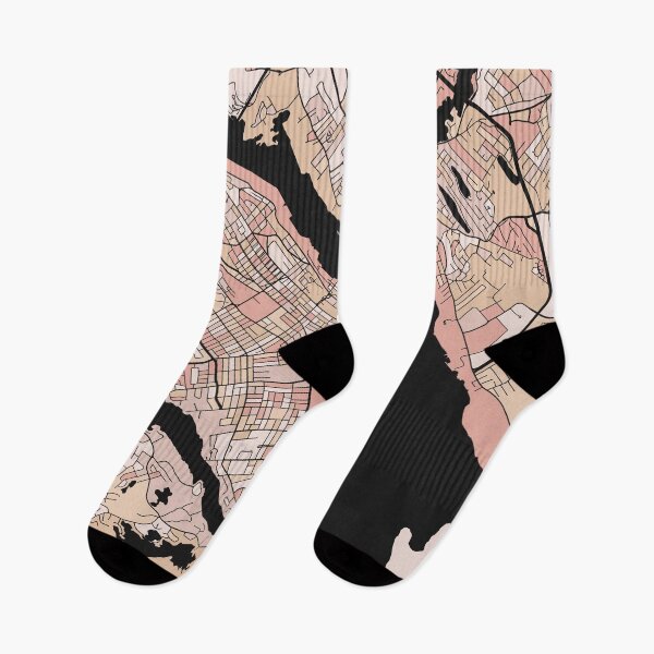 Item preview, Halifax Map Pattern in Soft Pink Pastels designed and sold by PatternMaps.