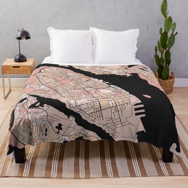 Item preview, Halifax Map Pattern in Soft Pink Pastels designed and sold by PatternMaps.