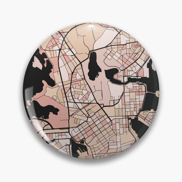 Item preview, Helsinki Map Pattern in Soft Pink Pastels designed and sold by PatternMaps.