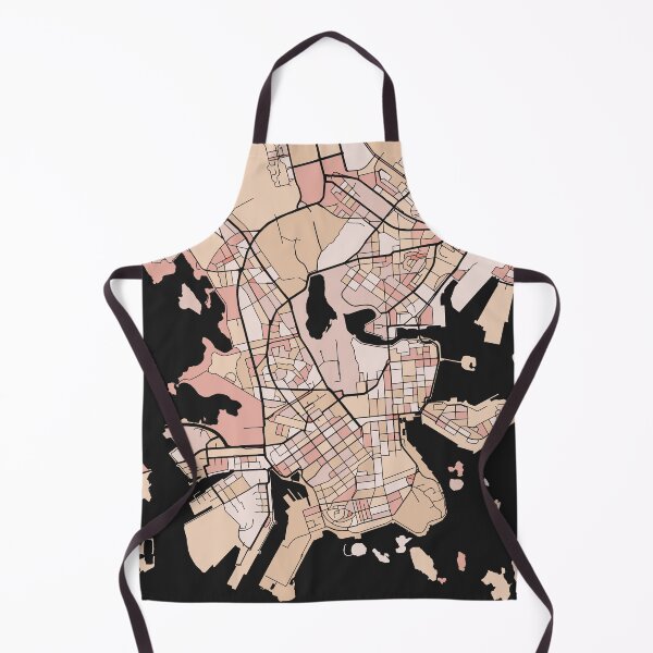 Item preview, Helsinki Map Pattern in Soft Pink Pastels designed and sold by PatternMaps.