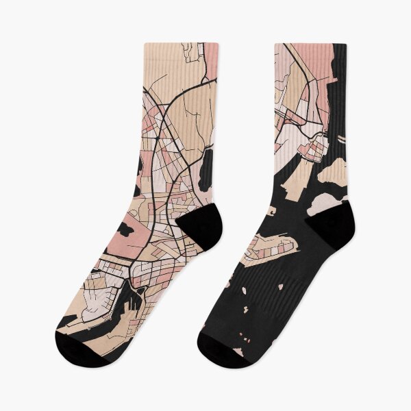 Item preview, Helsinki Map Pattern in Soft Pink Pastels designed and sold by PatternMaps.