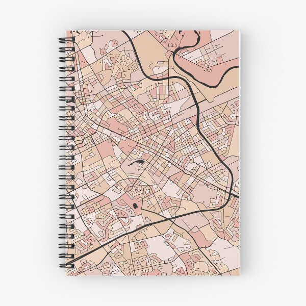 Item preview, Kitchener Map Pattern in Soft Pink Pastels designed and sold by PatternMaps.