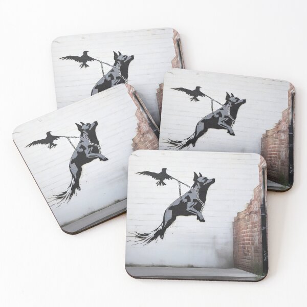 Item preview, dog and bird - Banksy style designed and sold by HOlaMax.