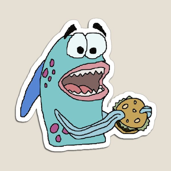 Spongebob Fish Meme Magnet for Sale by jerobyl