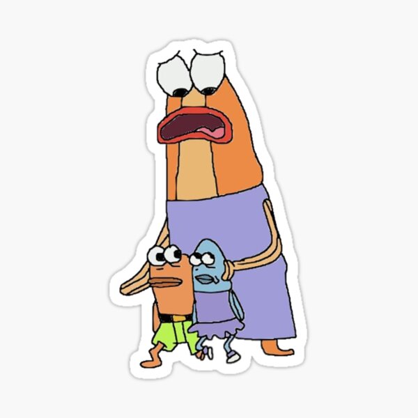 Vista previa del artículo con la obra «meme de bob esponja mal dibujado "súbanse al auto niños"», diseñado y vendido por wormyart.