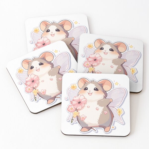 Item preview, Dreamy Dandelion Drift: Whimsical Hamster with Fairy Wings designed and sold by PaintbrushPlace.